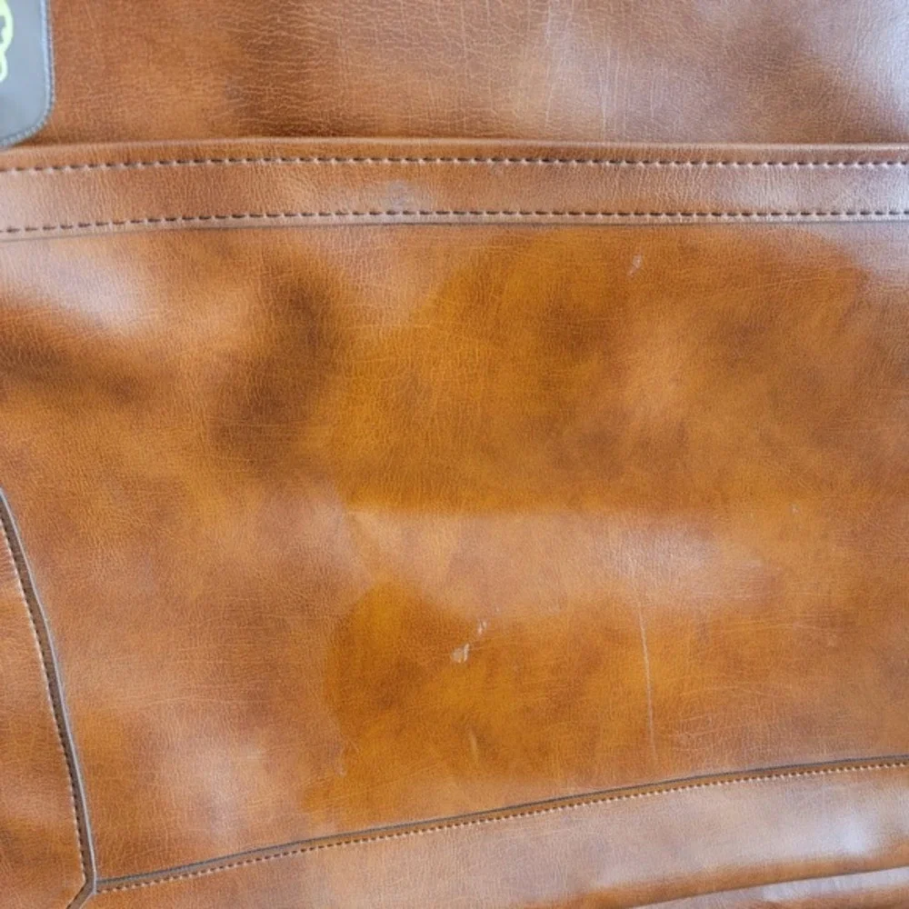 Vintage‎ Airway Luggage Garment Bag Leather Trim Suit Carrier Travel Luggage